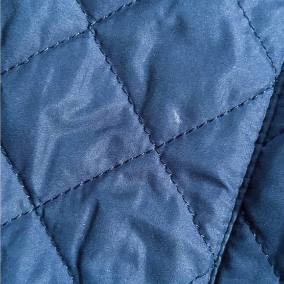 Talbots Diamond Quilted Navy Blue Lightweight Vest XS Fleece Lined Preppy Chore - Picture 2 of 7